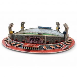 Fachada de Estadio Olímpico Universitario con mural de Diego Rivera